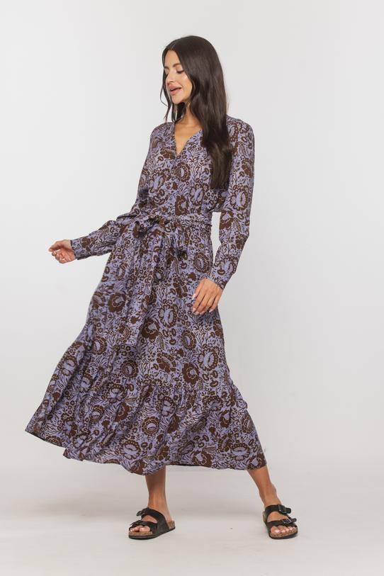 Wizualizacja Wiskozowa sukienka midi w stylu boho