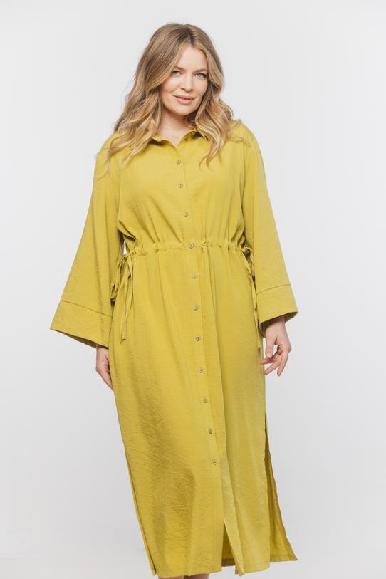 Wiskozowa sukienka szmizjerka z regulowana talią - 2