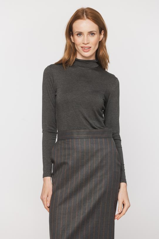 common:product-alt-prefix Dark grey viscose long-sleeved turtleneck