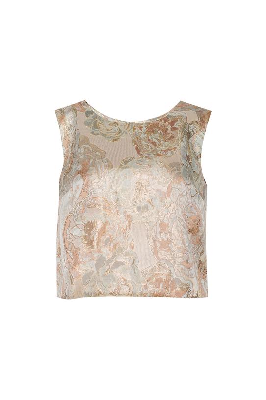 Wizytowa bluzka z błyszczącej tkaniny żakardowej - 1