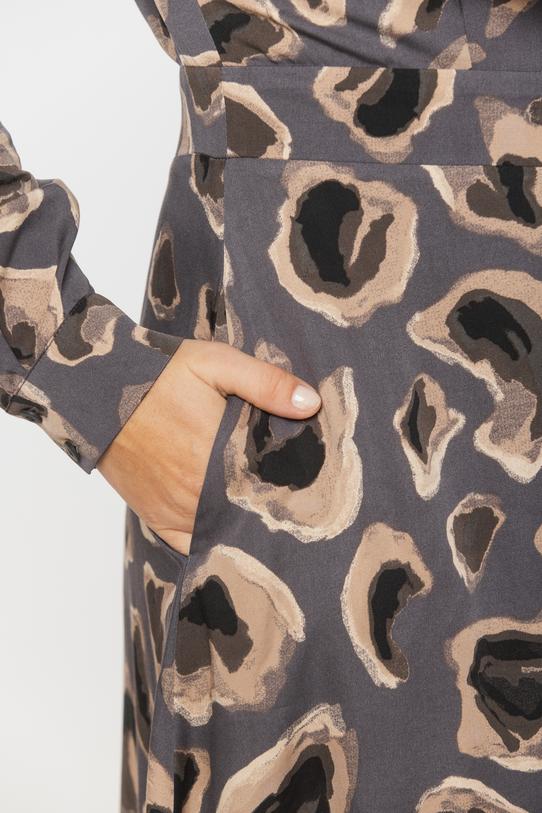 Wizytowa sukienka midi z wiskozy wiązana przy dekolcie - 5