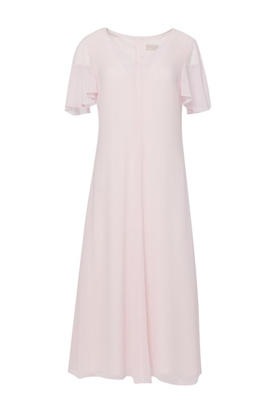 Wizytowa sukienka z pastelowego zwiewnego szyfonu - 1