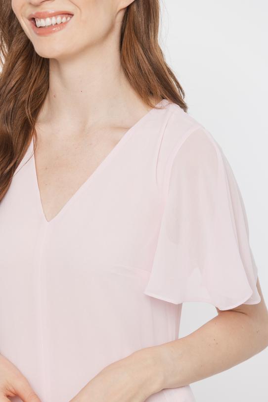 Wizytowa sukienka z pastelowego zwiewnego szyfonu - 5