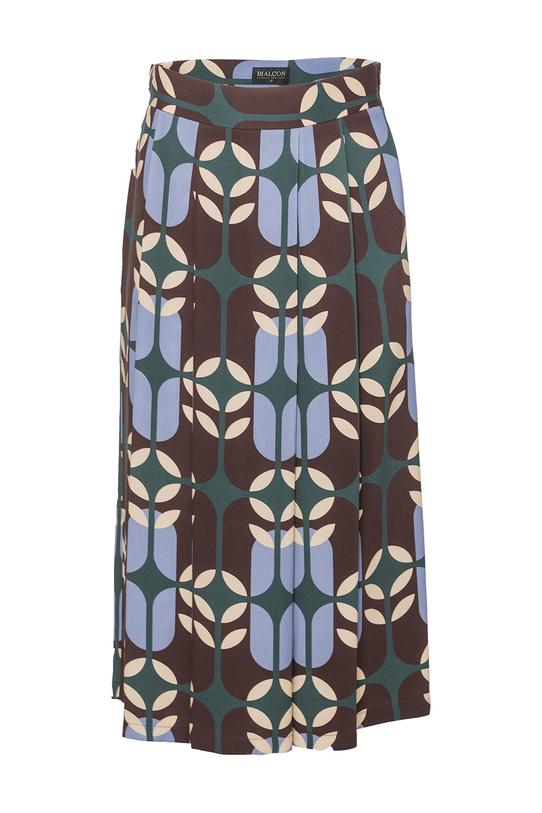 Wzorzysta spódnica z wiskozy o długości za kolano - 1