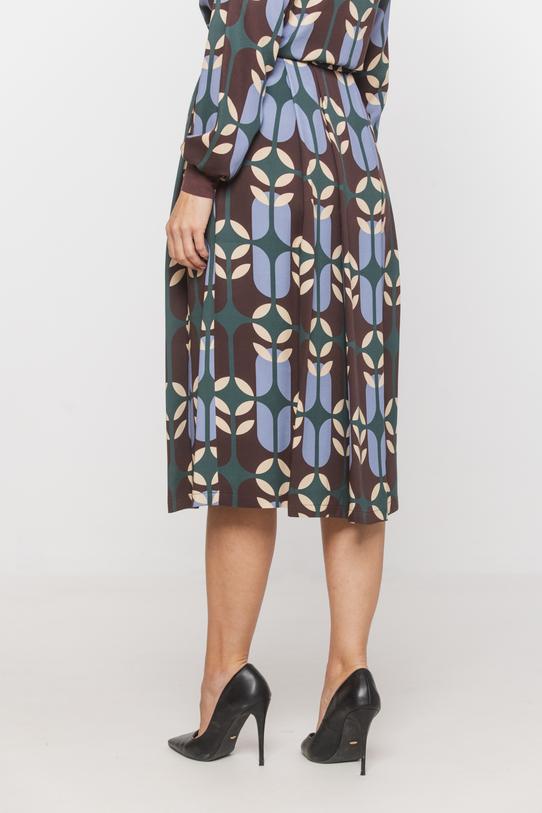 Wzorzysta spódnica z wiskozy o długości za kolano - 3