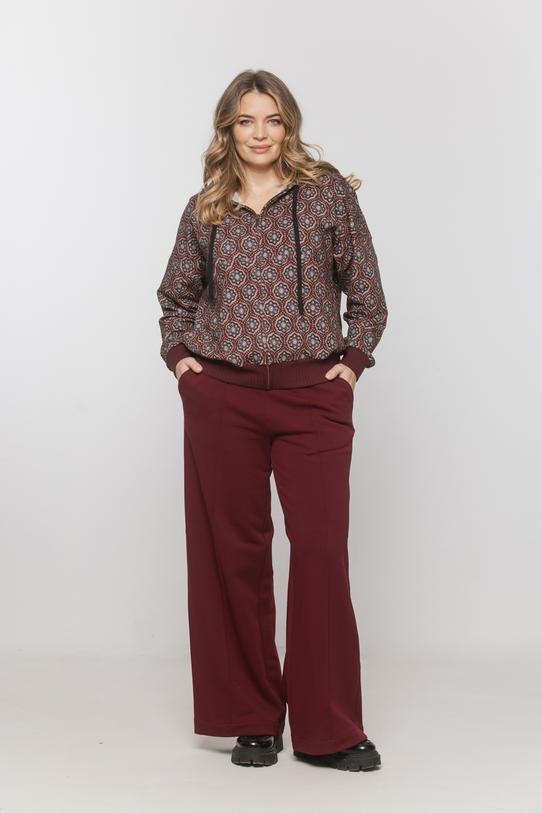 Wizualizacja Wzorzysta wygodna bluza z miękkiej bawełny