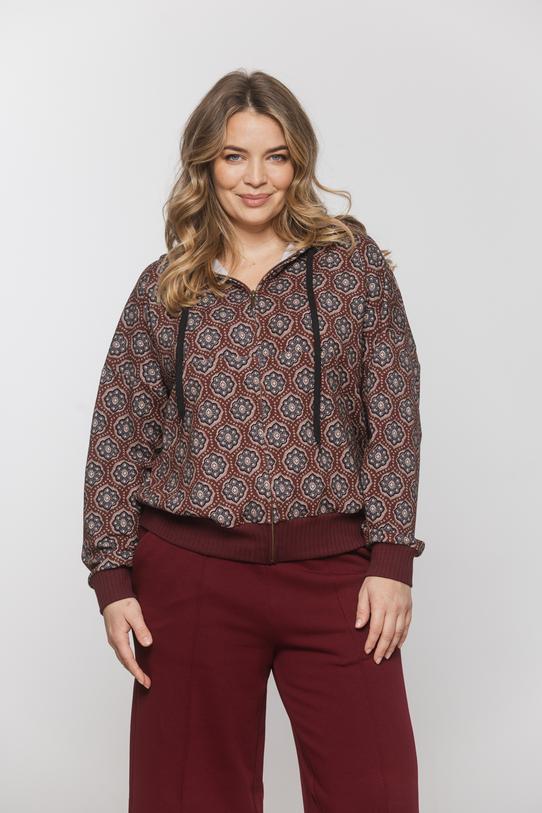 Wzorzysta wygodna bluza z miękkiej bawełny - 2