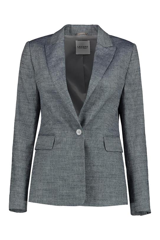 Szary żakiet w delikatny wzór - 1