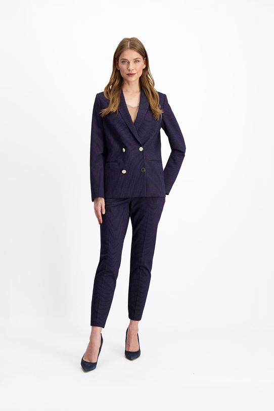 Granatowy żakiet z grubej dzianiny - 3