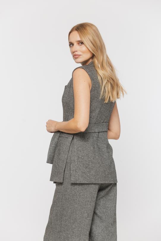Zakładana kamizelka z klamerką i dodatkiem wełny - 3