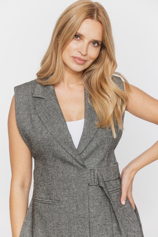 Zakładana kamizelka z klamerką i dodatkiem wełny - 4