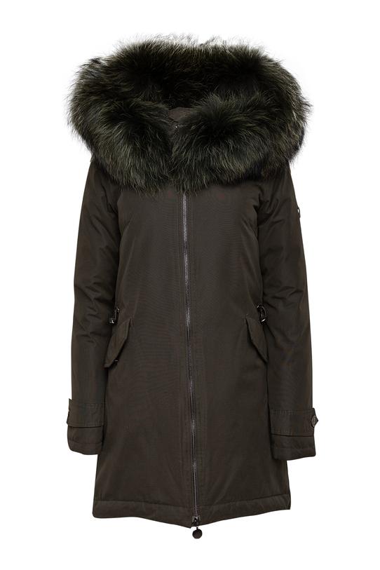 Ciemnozielona kurtka typu parka