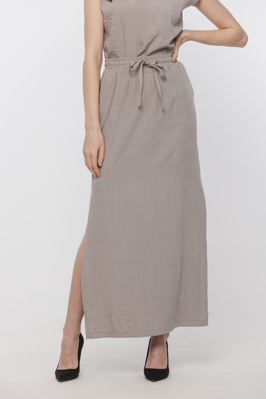 Zwiewna długa spódnica z bocznymi rozcięciami - 2
