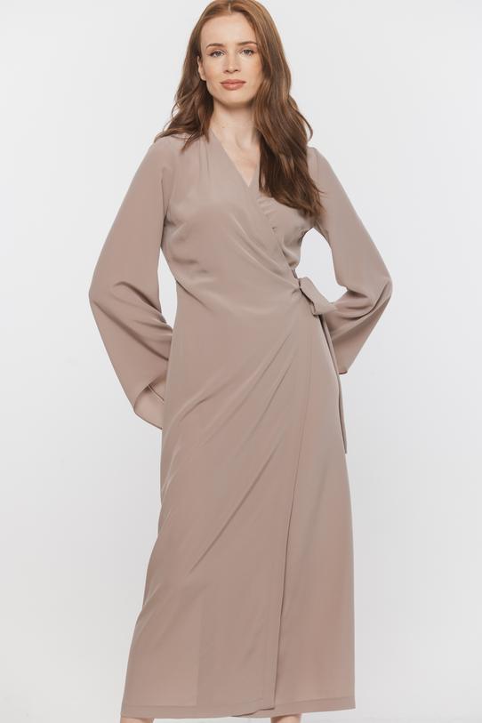 Zwiewna kobieca sukienka z rozszerzanym rękawem - 2