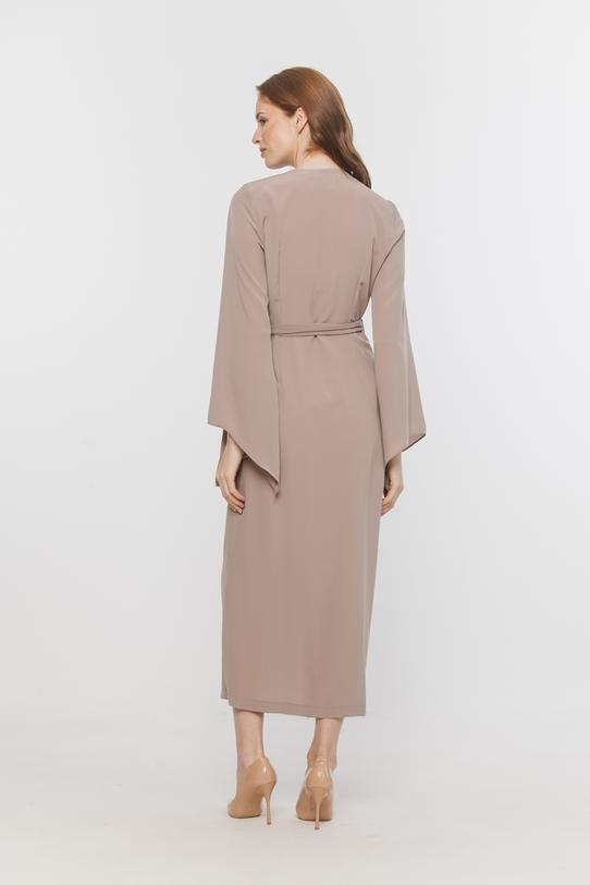 Zwiewna kobieca sukienka z rozszerzanym rękawem - 3