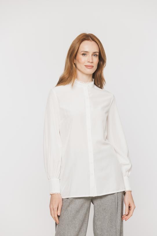 common:product-alt-prefix A light airy ECU shirt with a decorative lace stand-up collar