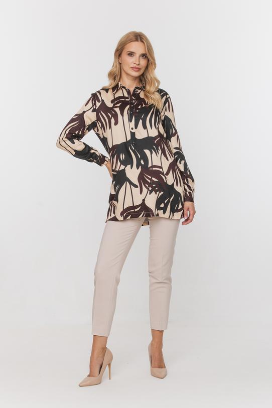 Wizualizacja Zwiewna koszula z wiskozy z bocznymi rozcięciami