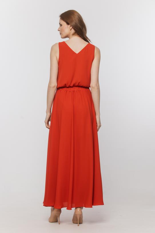 Zwiewna sukienka maxi z kobiecym rozcięciem z przodu - 3