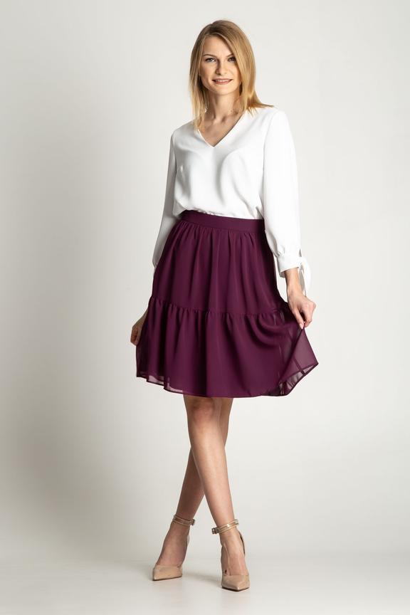 Szyfonowa spódnica w kolorze śliwkowym