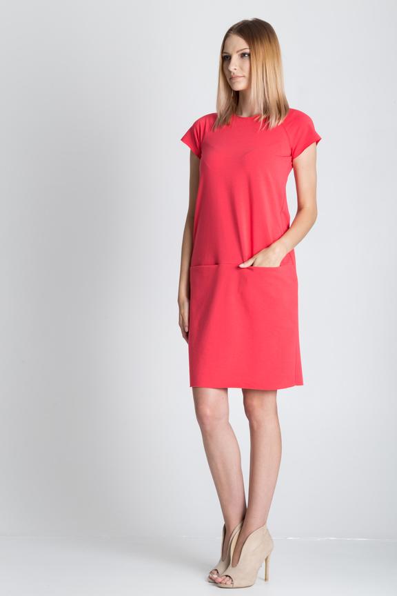 Bawełniana dresowa sukienka z kieszeniami