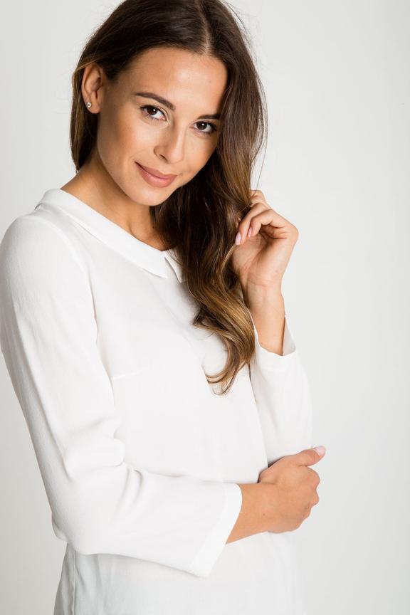 Pudełkowa bluzka ecru