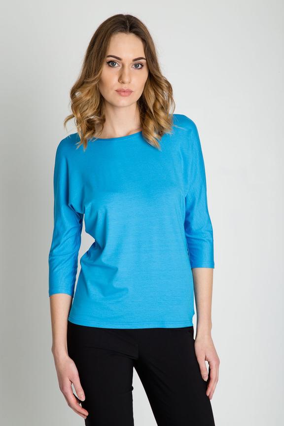 Niebieska bluzka z rękawem 3/4