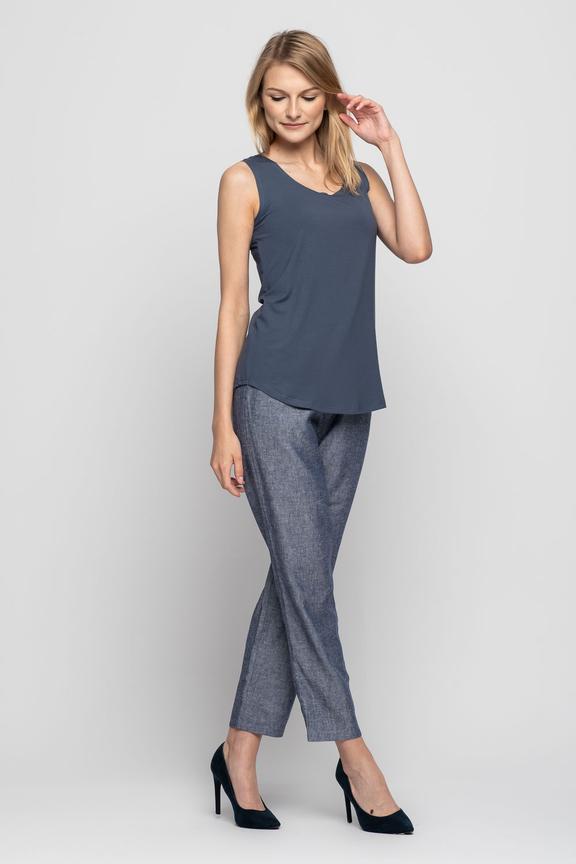 Dzianinowy luźny top w kolorze szarym