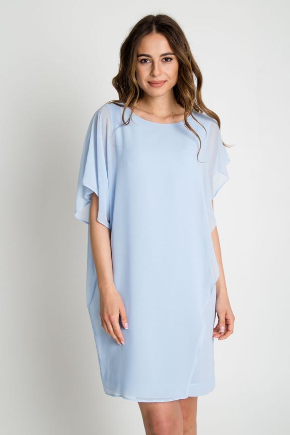 Oversize'owa błękitna sukienka