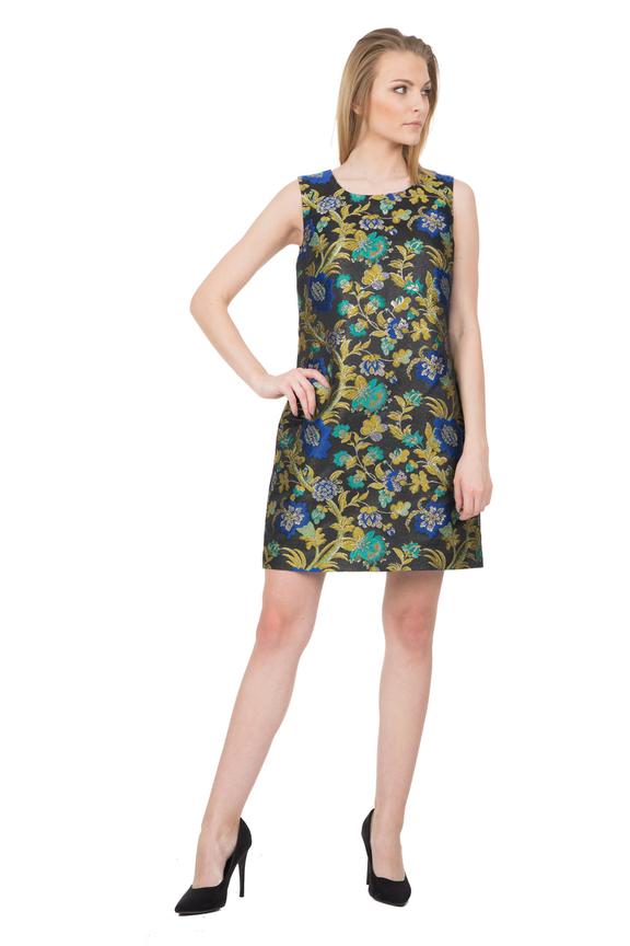 Trapezowa sukienka bez rękawów