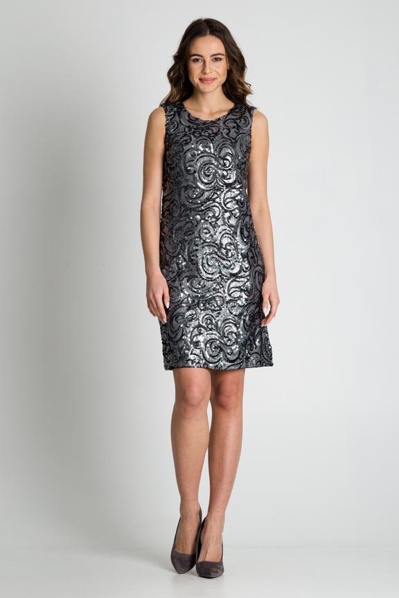 Srebrna błyszcząca sukienka