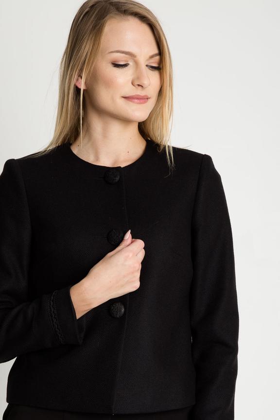 Krótki żakiet z domieszką wełny