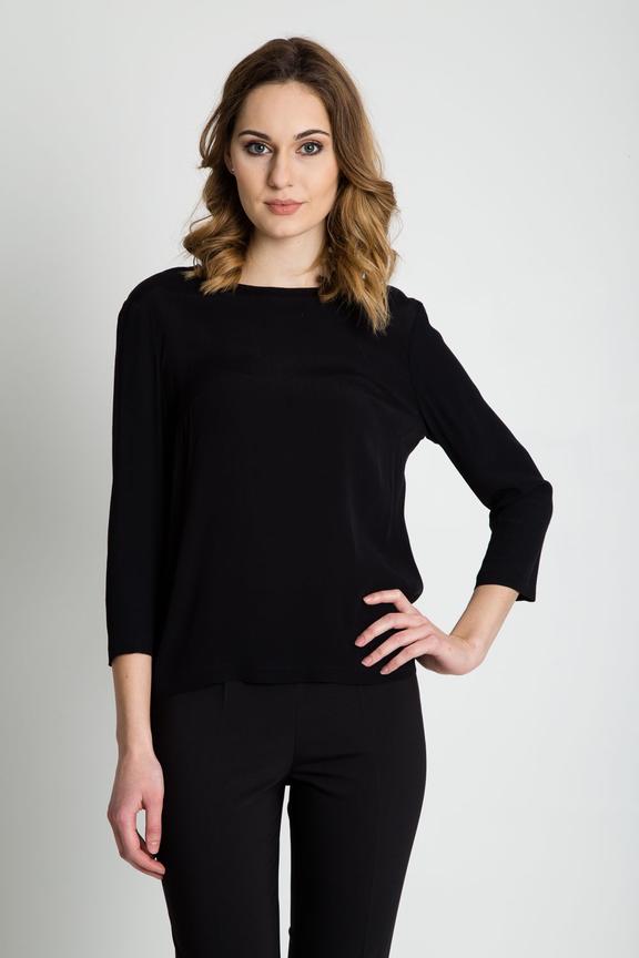 Czarna bluzka z rękawem 3/4