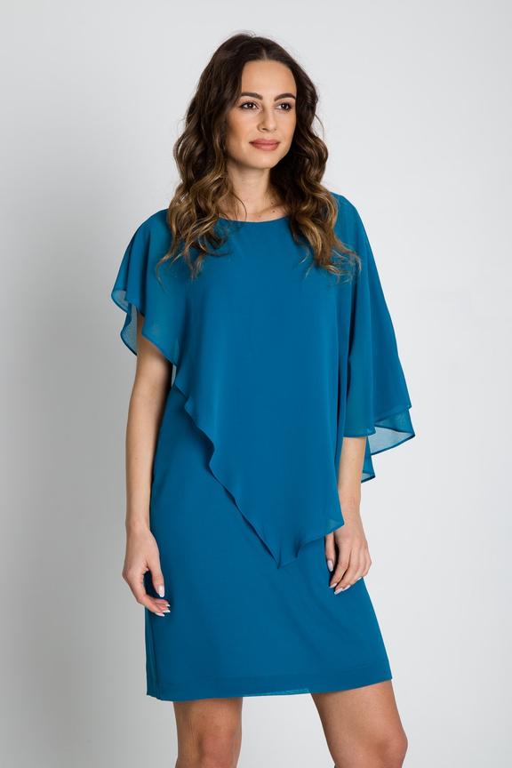 Turkusowa sukienka z szyfonu