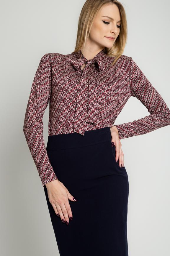 Klasyczna granatowa ołówkowa spódnica