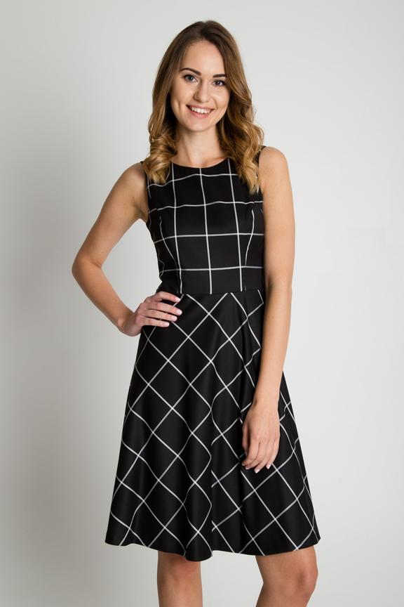 Black and white lined dress