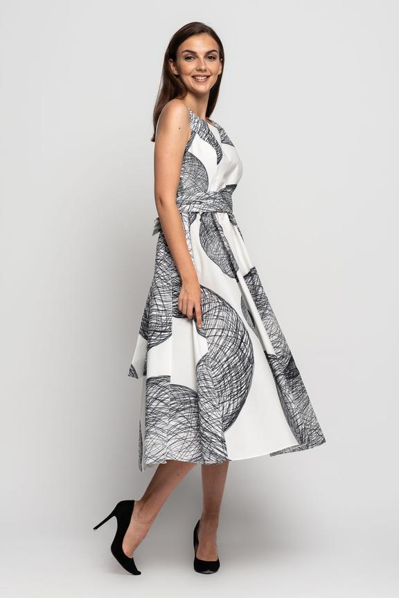 Bawełniana asymetryczna sukienka bez rękawów