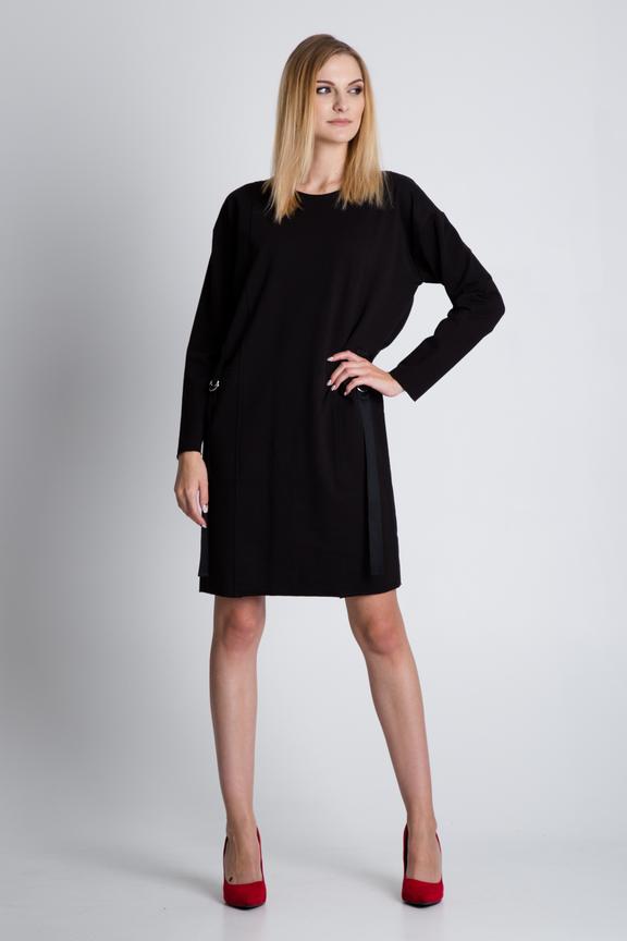 Czarna oryginalna sukienka z bawełny