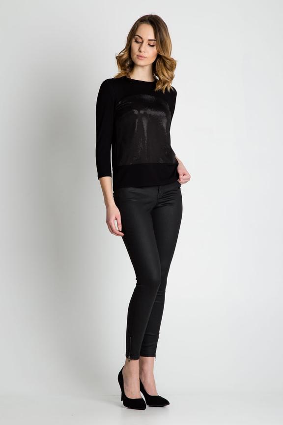 Czarna bluza z rękawem 3/4