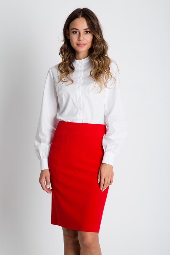 Klasyczna ołówkowa spódnica w kolorze czerwonym
