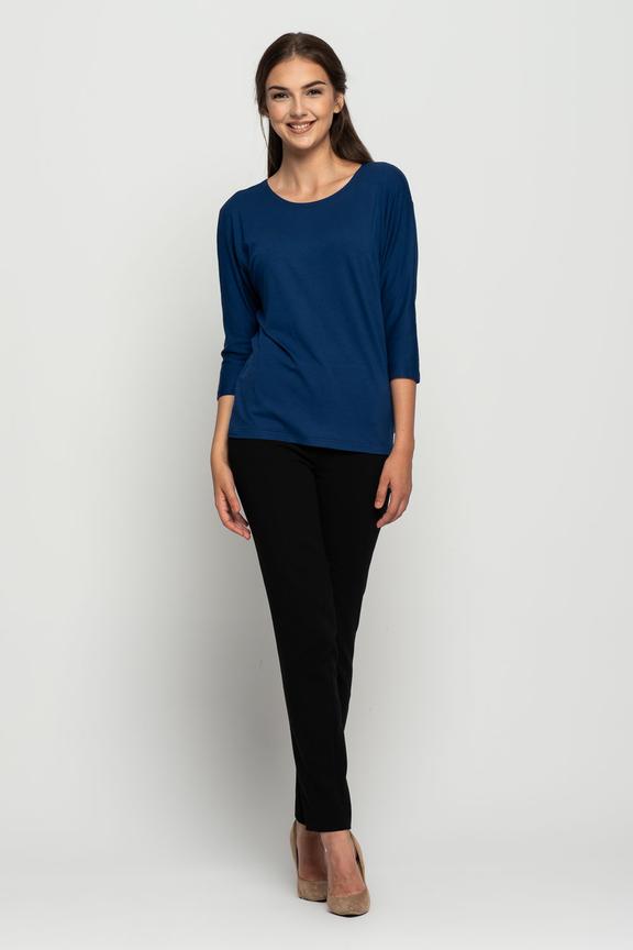 Dzianinowa bluzka z rękawem 3/4 i obcisłymi rękawami