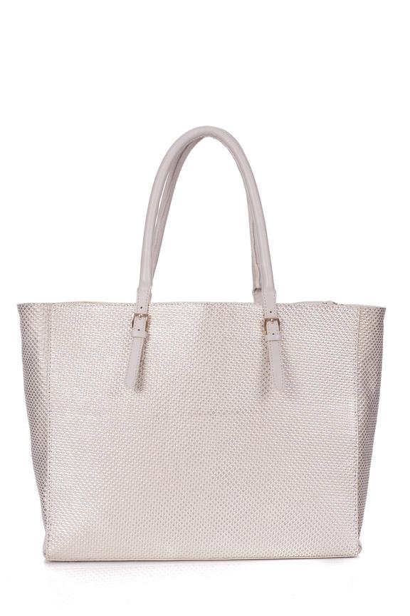 Złota duża torebka damska