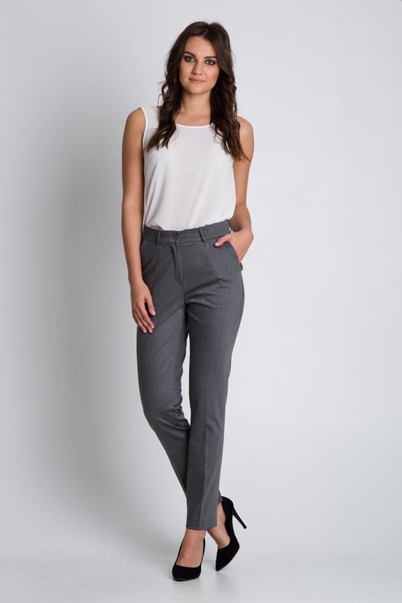 Szare spodnie w kant