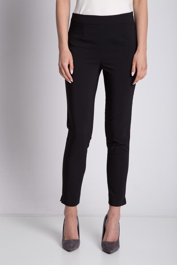 Dopasowane spodnie z wysokim stanem i pęknięciami przy kostkach