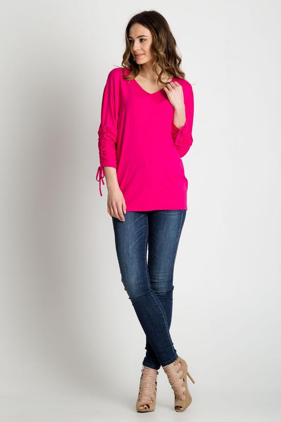 Amarantowa bluzka nietoperz