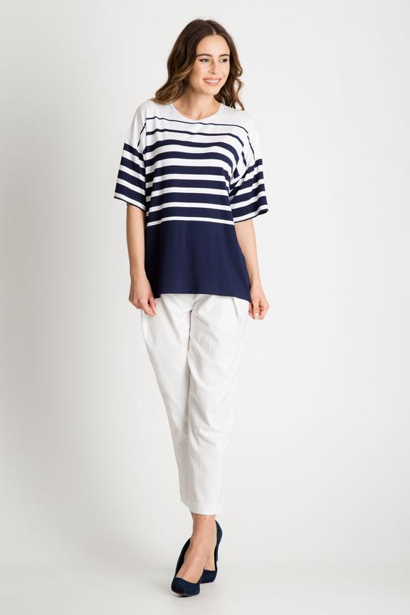 Oversize'owa bluzka w paski