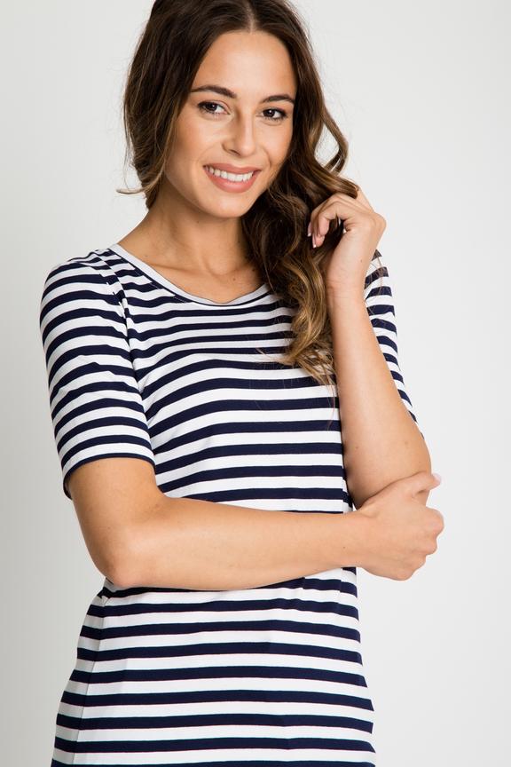 Bluzka w poziome granatowe pasy