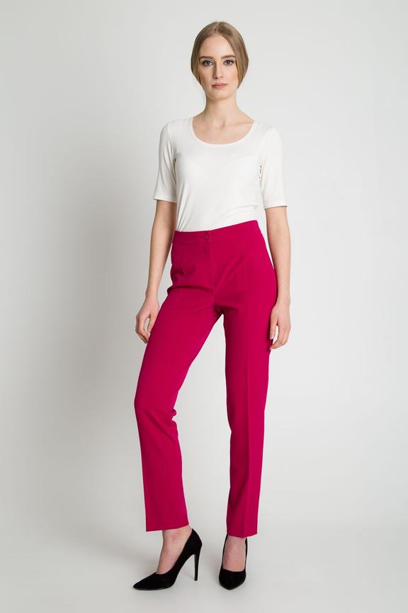 Spodnie w kant w kolorze fuksji