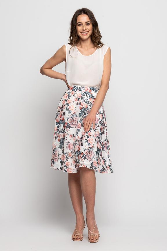 Szyfonowa spódnica w kwiaty