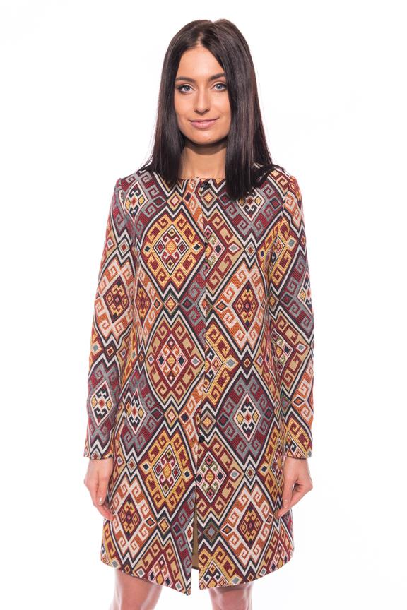 Kolorowy płaszcz we wzory