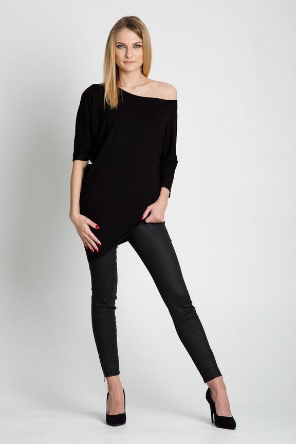 Czarna asymetryczna bluzka